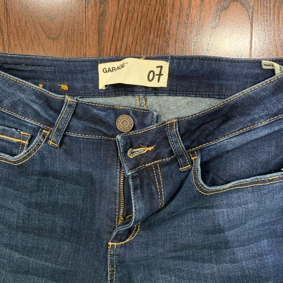 Garage Size 7 High Waisted Dark Blue Skinny Jeans - Picture 3 of 5